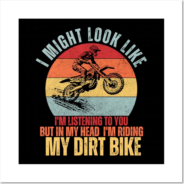 cool retro dirt bike for motocross bikers Wall Art by mourad300